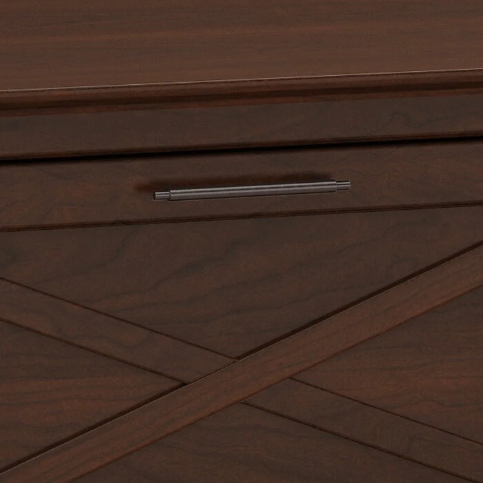 Bush Furniture Key West 48W Writing Desk with 2-Drawer Lateral File Cabinet & 5-Shelf Bookcase – Bing Cherry (KWS004BC) 7 Bush Furniture Key West 48W Writing Desk with 2-Drawer Lateral File Cabinet & 5-Shelf Bookcase – Bing Cherry (KWS004BC) - Image 7