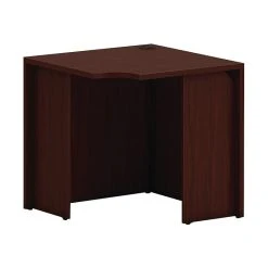 HON Mod 30" Corner Desk Shell, Traditional Mahogany - Durable Laminate Workspace