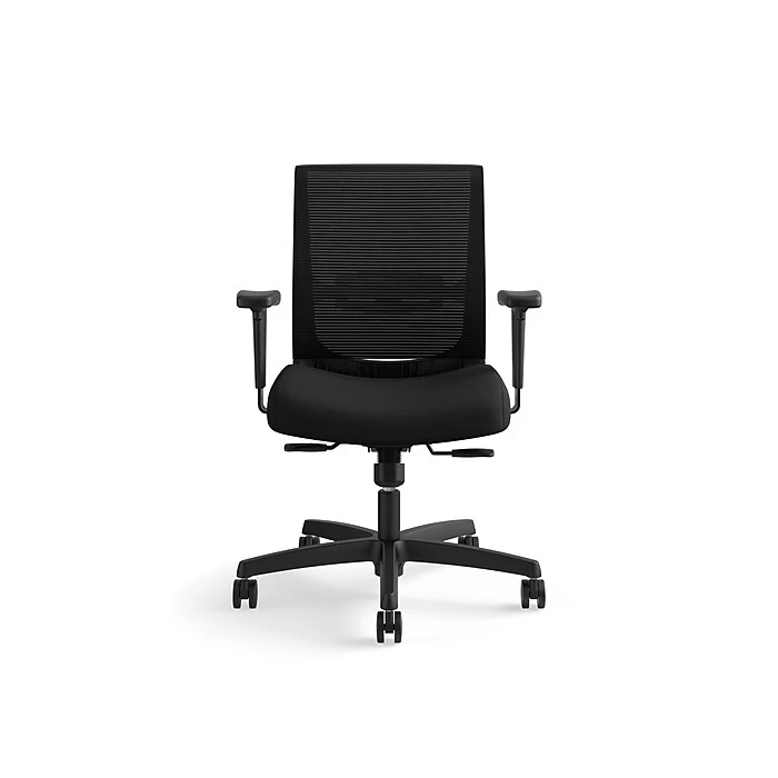 HON Coze 42" Table Desk With Convergence Task Chair | Designer White/Silver/Black | Laminate Surface | HCZ42DWPCNVCU10 4 HON Coze 42" Table Desk With Convergence Task Chair | Designer White/Silver/Black | Laminate Surface | HCZ42DWPCNVCU10 - Image 4