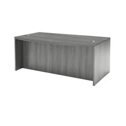 Safco Aberdeen 72" Bowfront Desk - Gray Steel Laminate (ABD7242LGS)