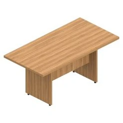 Offices To Go Superior Laminate 96" Conference Table Desk, Autumn Walnut (SL9644RECS-AWL) | Durable & Stylish