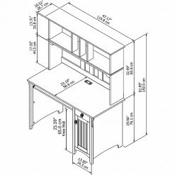 Bush Furniture Salinas Small Computer Desk With Hutch - Antique White Laminate Desk with Storage -Computer Office Desks Shop unnamed file 335