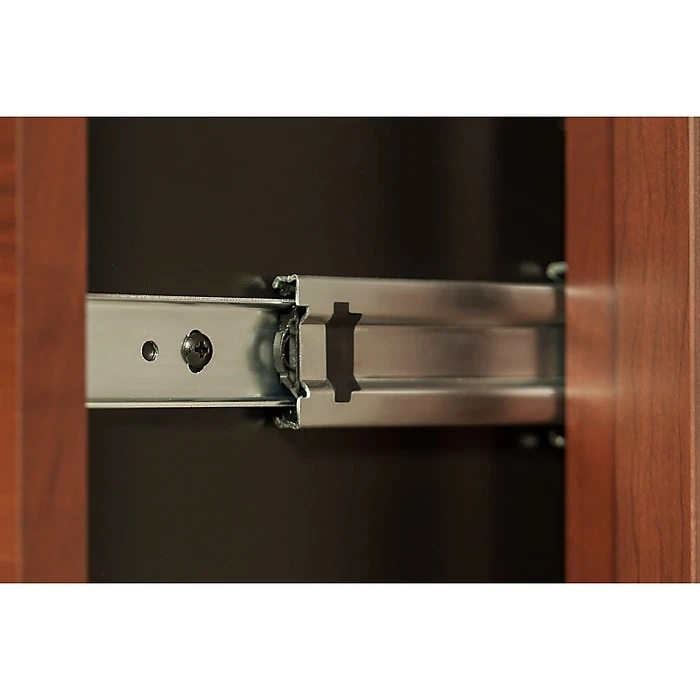 Bush Business Furniture Westfield Bow Front L-Shaped Desk with Lateral File Cabinet - Hansen Cherry (SRC019HCLSU) 3 Bush Business Furniture Westfield Bow Front L-Shaped Desk with Lateral File Cabinet - Hansen Cherry (SRC019HCLSU) - Image 3