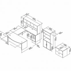 Bush Business Furniture Studio C 72W X 36D U Shaped Desk With Hutch, Bookcase & File Cabinets, Storm Gray (STC001SGSU) -Computer Office Desks Shop unnamed file 3390