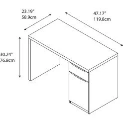 Bush Furniture Montrese Computer Desk, Pure White (MY72117-03) - Durable Laminate Design -Computer Office Desks Shop unnamed file 3418