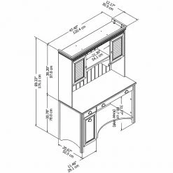 Bush Furniture Stanford Computer Desk With Hutch And Drawers - Antique Black, Laminate Finish -Computer Office Desks Shop unnamed file 3446