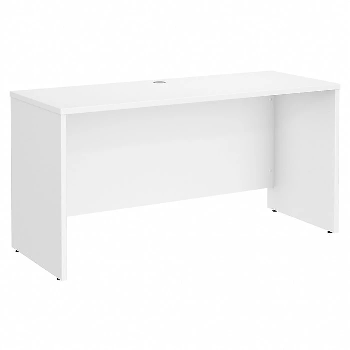 Bush Business Furniture Studio C 60W X 24D White Laminate Credenza Desk | SCD360WH 1 Bush Business Furniture Studio C 60W X 24D White Laminate Credenza Desk | SCD360WH