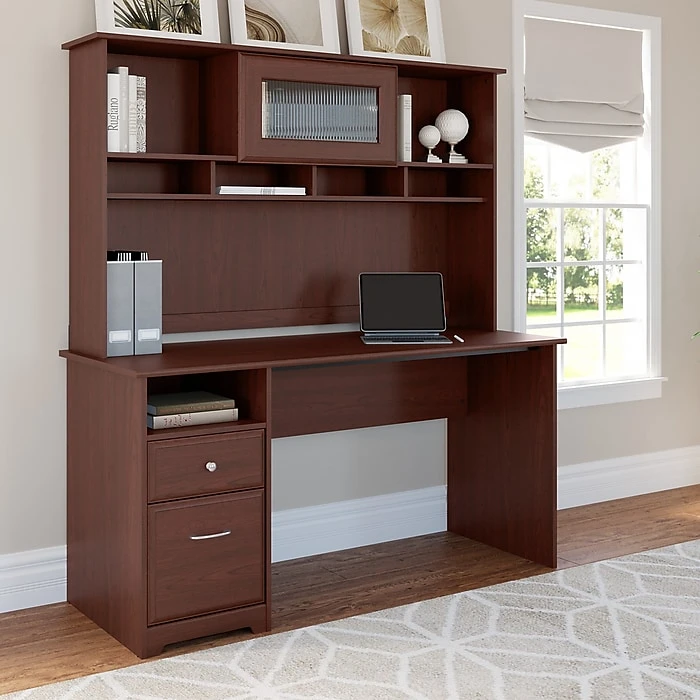 Bush Furniture Cabot 60W Computer Desk With Drawers, Harvest Cherry (WC31460-03) - Durable Laminate Desk for Home & Office 8 Bush Furniture Cabot 60W Computer Desk With Drawers, Harvest Cherry (WC31460-03) - Durable Laminate Desk for Home & Office - Image 8