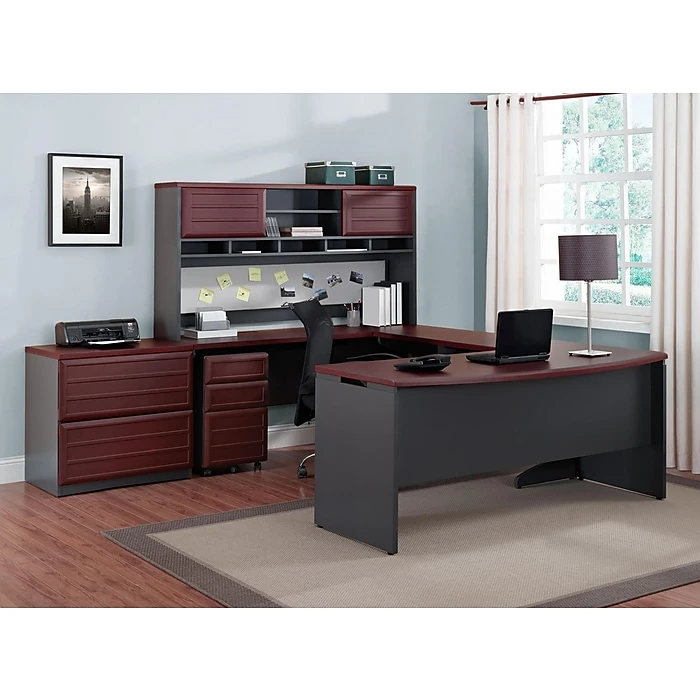 Altra Ameriwood Home Pursuit Credenza in Cherry Finish - Durable Laminate Storage Solution 4 Altra Ameriwood Home Pursuit Credenza in Cherry Finish - Durable Laminate Storage Solution - Image 4