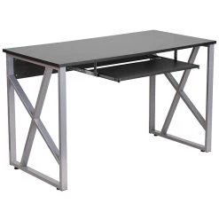 Flash Furniture Black Laminate Computer Desk with Pull-Out Keyboard Tray
