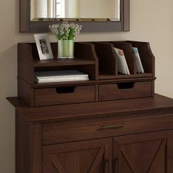 Bush Furniture Key West Desktop Organizer With Drawers | Bing Cherry (KWS127BC-03) | Laminate Desktop Organizer for Office & Home -Computer Office Desks Shop unnamed file 3560