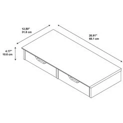Bush Furniture Key West Desktop Organizer With Drawers | Bing Cherry (KWS127BC-03) | Laminate Desktop Organizer for Office & Home -Computer Office Desks Shop unnamed file 3562