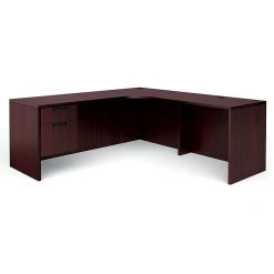 Global Superior BUNDLE13 Workstation in Mahogany Laminate – Premium Office Desk
