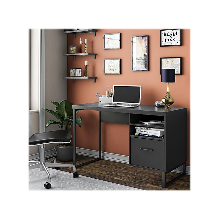 Ameriwood Candon 45" Black Laminate Computer Desk - Stylish & Durable (9892196COM) 8 Ameriwood Candon 45" Black Laminate Computer Desk - Stylish & Durable (9892196COM) - Image 8