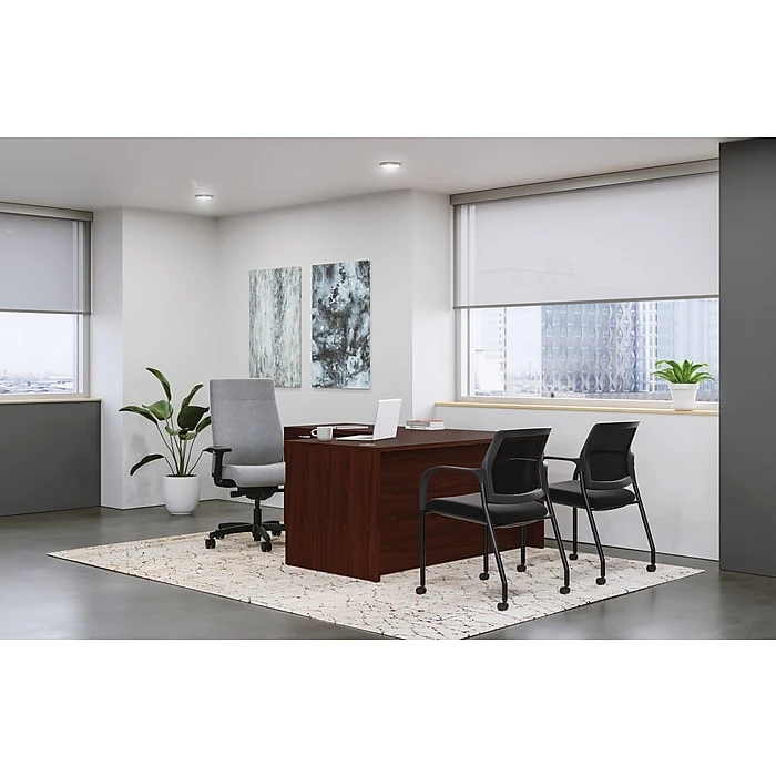 HON Mod 60"W L-Shaped Workstation in Traditional Mahogany - HLPL6072LDESK2BBFTM1 3 HON Mod 60"W L-Shaped Workstation in Traditional Mahogany - HLPL6072LDESK2BBFTM1 - Image 3