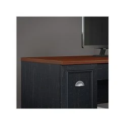 Bush Furniture Fairview 60"W L-Shaped Desk with Hutch & File Cabinet, Antique Black/Hansen Cherry - Stylish Laminate Office Furniture -Computer Office Desks Shop unnamed file 3600