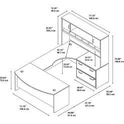 Bush Business Furniture Westfield 72W Right-Handed Bow Front U-Shaped Desk with Hutch & Storage, Hansen Cherry (SRC005HCRSU) - Elegant Laminate Office Solution -Computer Office Desks Shop unnamed file 3606