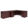 Global Superior BUNDLE14 Workstation - Mahogany Laminate Office Desk