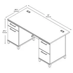 Bush Business Furniture Enterprise 60W Laminate Office Desk with 2 Pedestals in Harvest Cherry (2960CS-03K) - Durable and Stylish -Computer Office Desks Shop unnamed file 3623