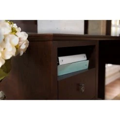 Bush Furniture Buena Vista 60W L-Desk in Madison Cherry - Stylish Laminate Workspace (MY13830-03) -Computer Office Desks Shop unnamed file 3682