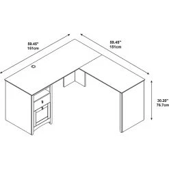 Bush Furniture Buena Vista 60W L-Desk in Madison Cherry - Stylish Laminate Workspace (MY13830-03) -Computer Office Desks Shop unnamed file 3684