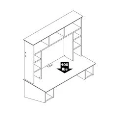 Prepac Sonoma Floating Desk, Espresso (EEHW-0800-1) - Compact Laminate Desk for Home & Office -Computer Office Desks Shop unnamed file 3766