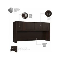 Bush Business Furniture Studio C 72" W U-Shaped Desk with Hutch & Mobile File Cabinet, Black Walnut - STC003BWSU 11 Bush Business Furniture Studio C 72" W U-Shaped Desk with Hutch & Mobile File Cabinet, Black Walnut - STC003BWSU -Computer Office Desks Shop unnamed file 3776