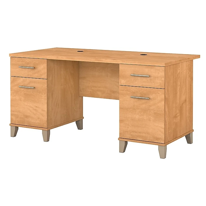 Bush Furniture Somerset 60W Laminate Office Desk, Maple Cross (WC81428K) - Stylish & Durable 1 Bush Furniture Somerset 60W Laminate Office Desk, Maple Cross (WC81428K) - Stylish & Durable