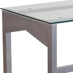 Flash Furniture 47" Glass Computer Desk - Clear/Silver, Modern Design (NANYLCD1219) -Computer Office Desks Shop unnamed file 39