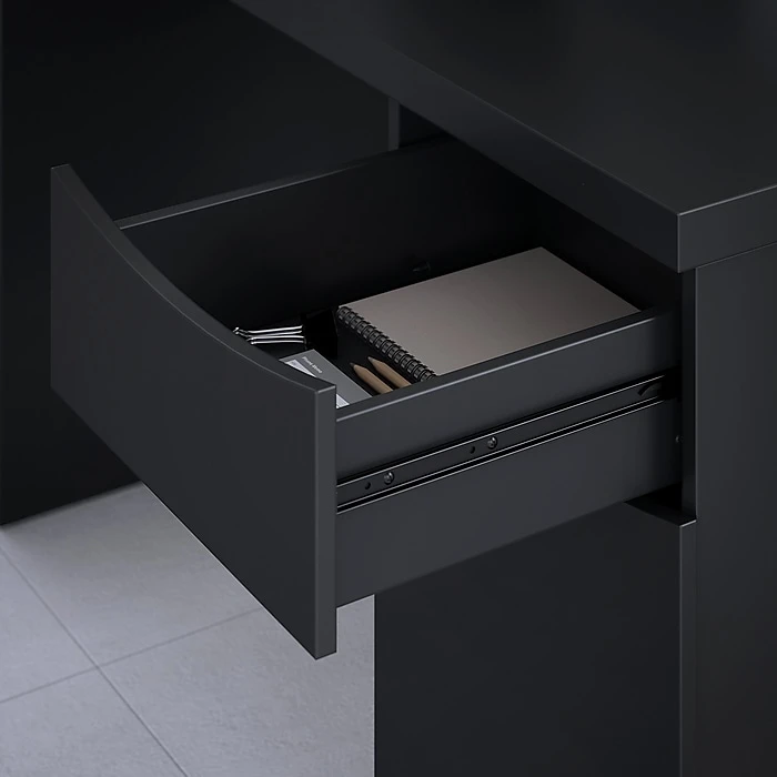 Bush Furniture Montrese Computer Desk, Classic Black Laminate Workstation - MY72717-03 4 Bush Furniture Montrese Computer Desk, Classic Black Laminate Workstation - MY72717-03 - Image 4