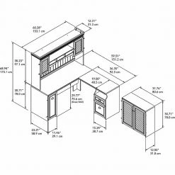 Bush Furniture Fairview 60W L-Shaped Desk with Hutch & Storage Cabinet in Antique Black/Hansen Cherry - Space-Saving Office Solution -Computer Office Desks Shop unnamed file 4012