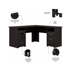 Bush Furniture Cabot 60"W L-Shaped Desk with Hutch & Storage Cabinet, Espresso Oak - Space-Saving Office Furniture -Computer Office Desks Shop unnamed file 4058