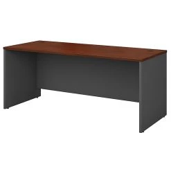 Bush Business Furniture Westfield 72W x 30D Office Desk in Hansen Cherry/Graphite Gray - Durable Laminate Surface (WC24436)