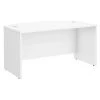 Bush Business Furniture Studio C 60W X 36D Bow Front Laminate Desk, White (SCD160WH) - Modern Office Furniture