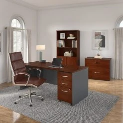Bush Business Furniture Westfield 72W x 30D Office Desk in Hansen Cherry/Graphite Gray - Durable Laminate Surface (WC24436) -Computer Office Desks Shop unnamed file 411