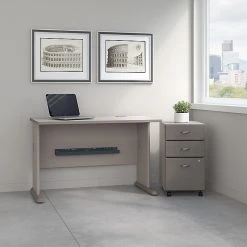 Bush Business Furniture Cubix 48W Laminate Desk in Pewter - Stylish & Durable Office Furniture -Computer Office Desks Shop unnamed file 4143