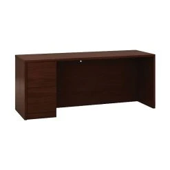 HON® 10500 Series Left Credenza in Mahogany - 29.5"H x 72"W x 24"D - Durable Laminate Office Furniture