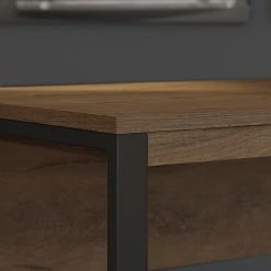 Bush Furniture Latitude 60W Laminate Writing Desk with Mobile File Cabinet & Etagere Bookcase, Rustic Brown - LAT003RB -Computer Office Desks Shop unnamed file 4177