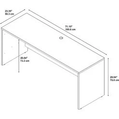 Bush Business Furniture Westfield 72W x 24D Light Oak Laminate Credenza Desk (WC60326) -Computer Office Desks Shop unnamed file 4228