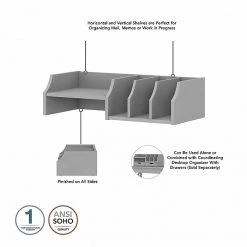 Bush Furniture Key West 60" L-Shaped Desk with Desktop Organizers, Cape Cod Gray - Stylish Laminate Workspace -Computer Office Desks Shop unnamed file 4237