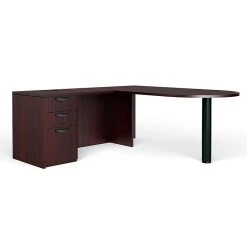 Global Superior BUNDLE11 Mahogany Laminate Workstation - Premium Quality Office Desk