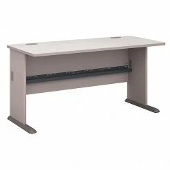 Bush Business Furniture Cubix 60W Laminate Desk in Pewter - Modern Office Desk (WC14560)
