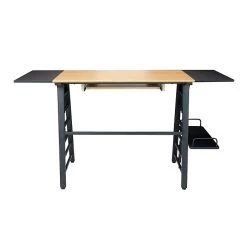 Studio Designs Calico Designs Ashwood 55.25"W Convertible Desk (51240) - Versatile Laminate & Steel Home Office Solution