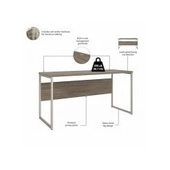 Bush Business Furniture Hybrid 60" W Modern Hickory Computer Desk - Laminate/Steel HYD260MH -Computer Office Desks Shop unnamed file 4339