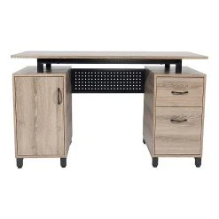Techni Mobili 51" Neutral Touch Computer Desk with Gray Finish - Modern Laminate & Steel Design (RTA-0054-GRY)