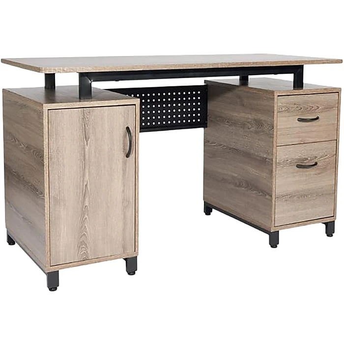 Techni Mobili 51" Neutral Touch Computer Desk with Gray Finish - Modern Laminate & Steel Design (RTA-0054-GRY) 2 Techni Mobili 51" Neutral Touch Computer Desk with Gray Finish - Modern Laminate & Steel Design (RTA-0054-GRY) - Image 2