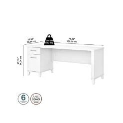 Bush Furniture Somerset 72" White Office Desk | Durable Laminated Wood Workstation -Computer Office Desks Shop unnamed file 4396