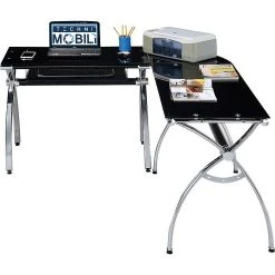 Techni Mobili Black L-Shaped Tempered Glass Computer Desk | Modern Office Furniture -Computer Office Desks Shop unnamed file 44