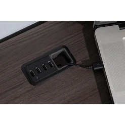 Bush Furniture Cabot L-Shaped Desk with Hutch & 5-Shelf Bookcase - Heather Gray (CAB011HRG) - Laminated Wood -Computer Office Desks Shop unnamed file 4401