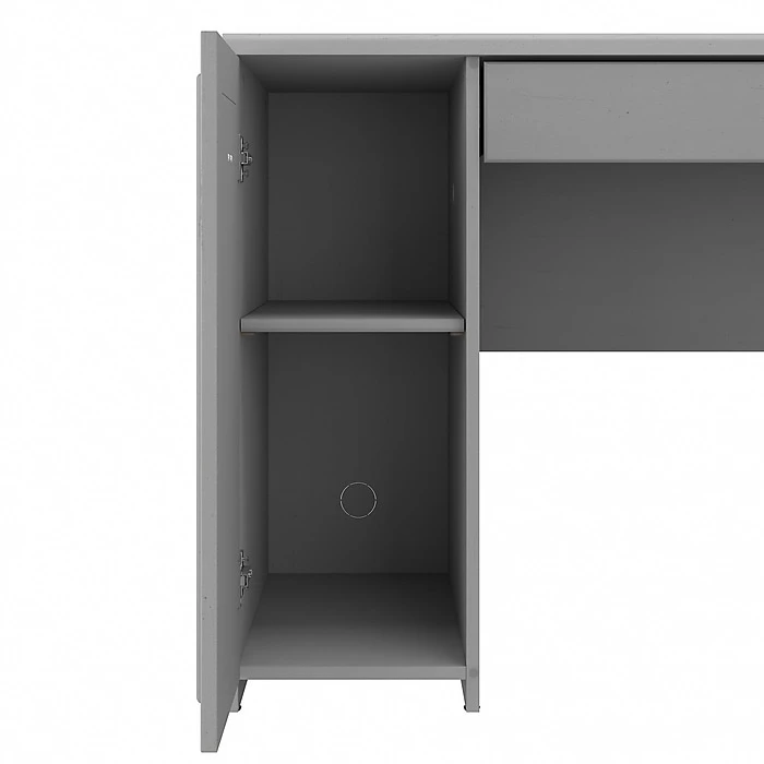 Bush Furniture Fairview 60" L-Shaped Desk with Lateral File & 5-Shelf Bookcase, Cape Cod Gray (FV008CG) - Laminated Wood 8 Bush Furniture Fairview 60" L-Shaped Desk with Lateral File & 5-Shelf Bookcase, Cape Cod Gray (FV008CG) - Laminated Wood - Image 8